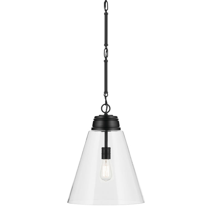 Kichler 52662BKCLR One Light Pendant, Black
