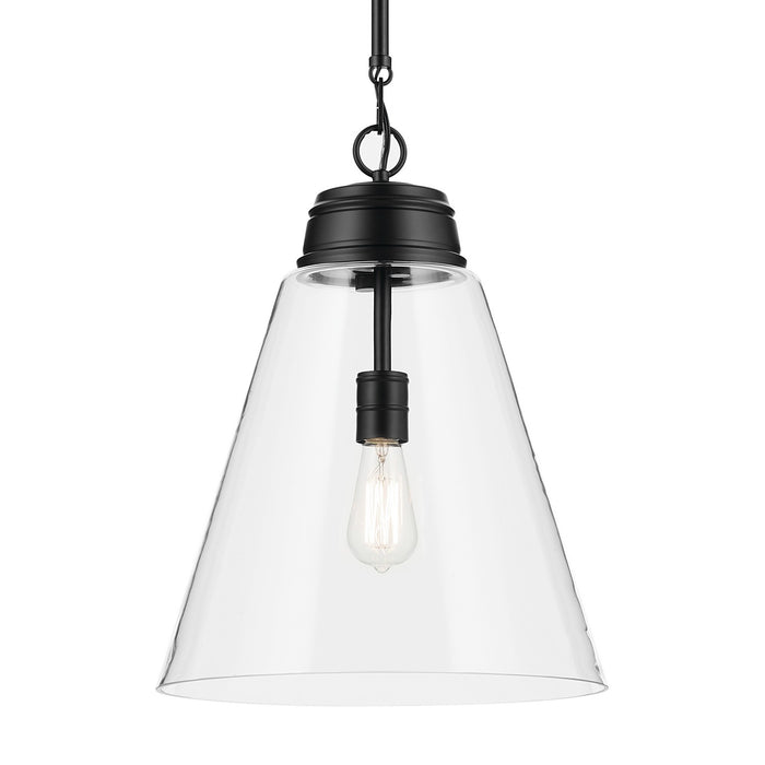 Kichler 52662BKCLR One Light Pendant, Black