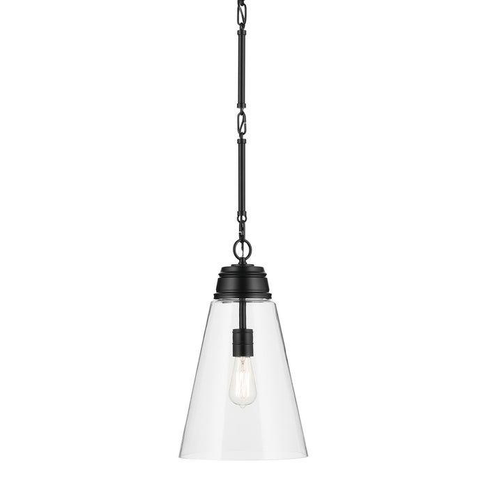 Kichler 52661BKCLR One Light Pendant, Black