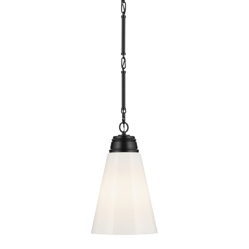 Kichler 52661BK One Light Pendant, Black