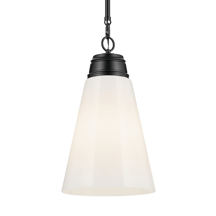 Kichler 52661BK One Light Pendant, Black