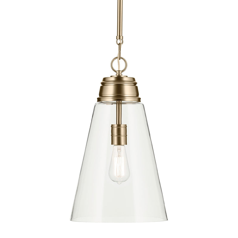 Kichler 52661CPZCLR One Light Pendant, Champagne Bronze