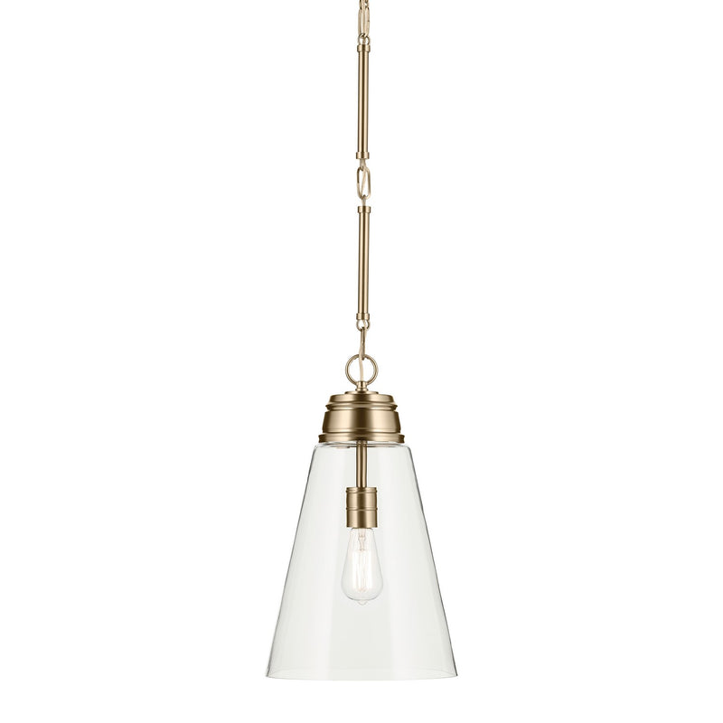 Kichler 52661CPZCLR One Light Pendant, Champagne Bronze