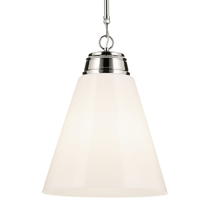 Kichler 52662PN One Light Pendant, Polished Nickel