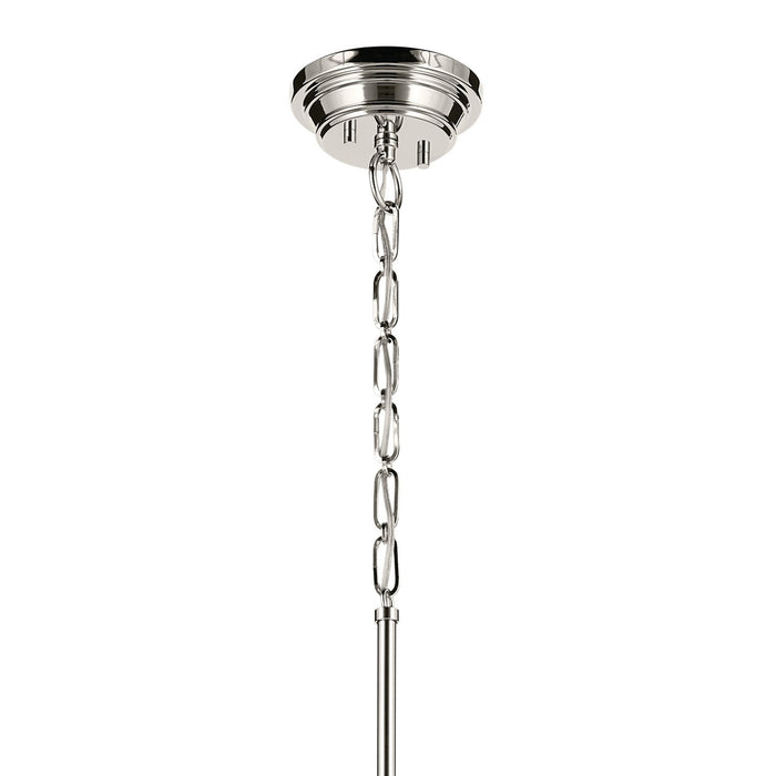 Kichler 52662PN One Light Pendant, Polished Nickel
