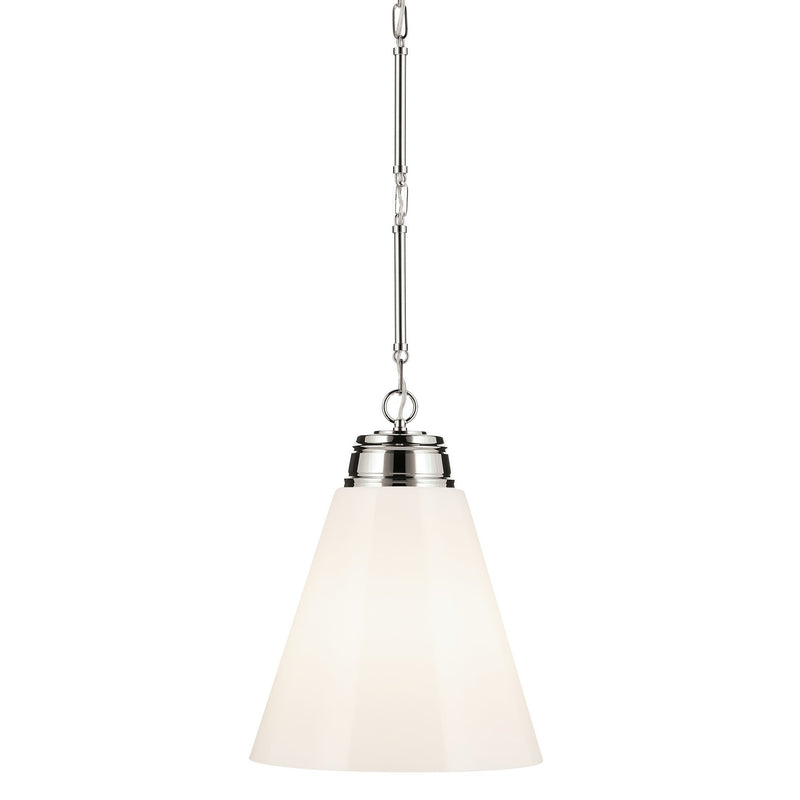 Kichler 52662PN One Light Pendant, Polished Nickel