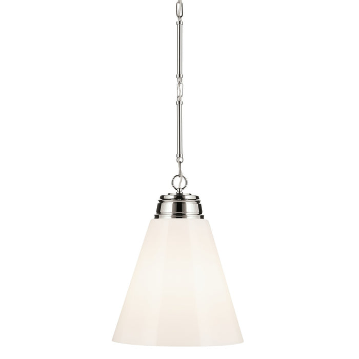 Kichler 52662PN One Light Pendant, Polished Nickel