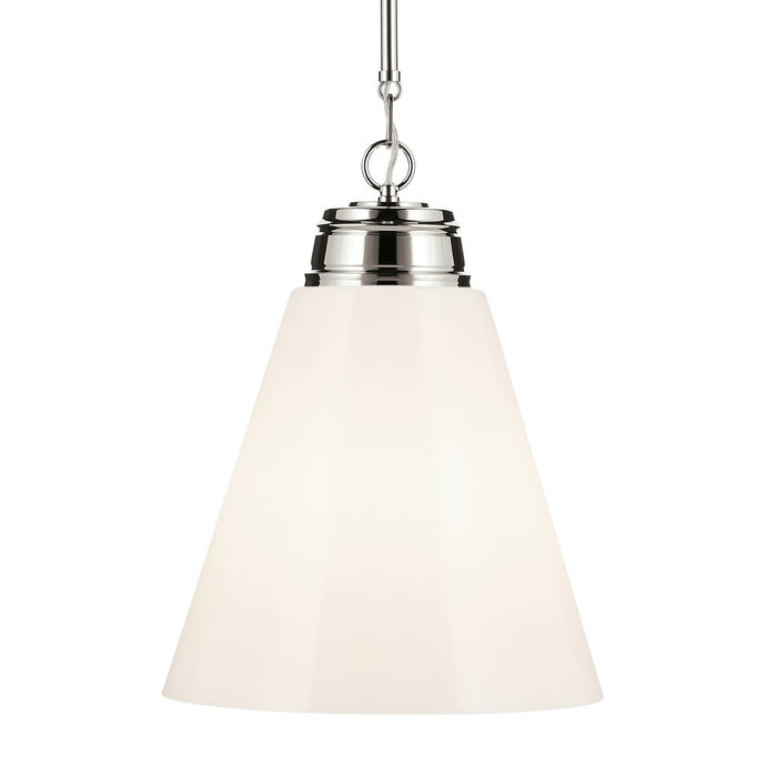 Kichler 52662PN One Light Pendant, Polished Nickel