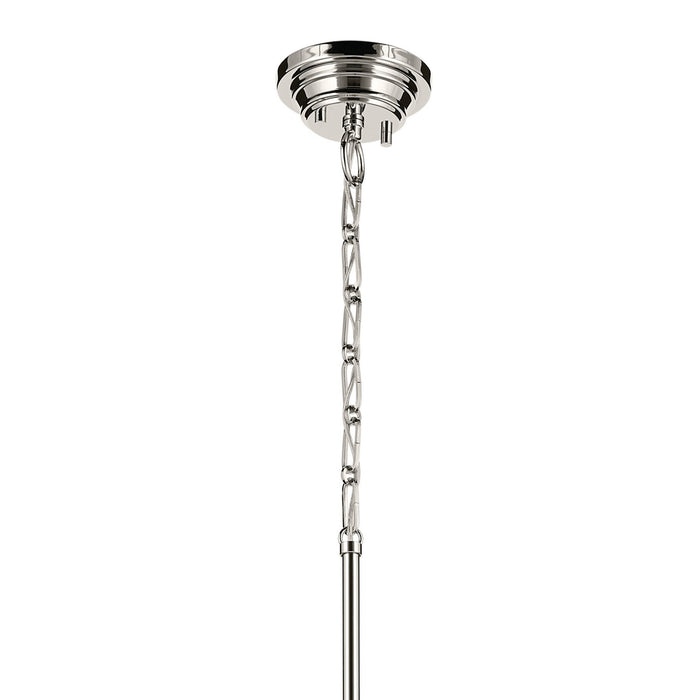 Kichler 52661PNCLR One Light Pendant, Polished Nickel
