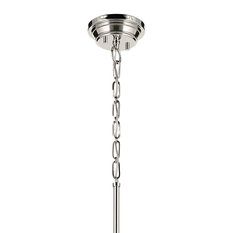 Kichler 52662PNCLR One Light Pendant, Polished Nickel