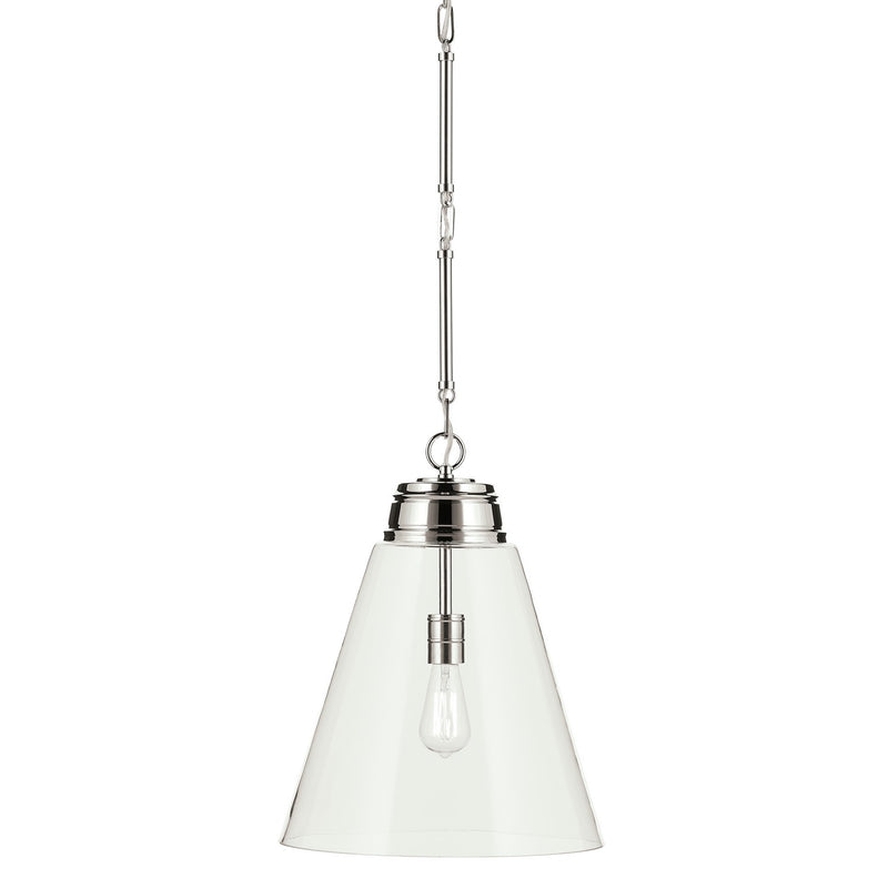 Kichler 52662PNCLR One Light Pendant, Polished Nickel