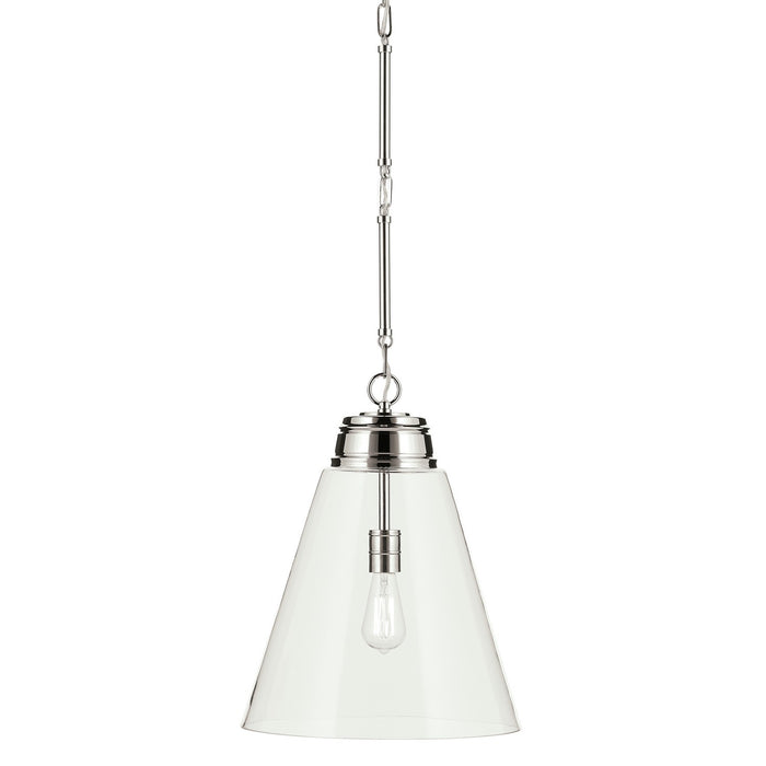 Kichler 52662PNCLR One Light Pendant, Polished Nickel