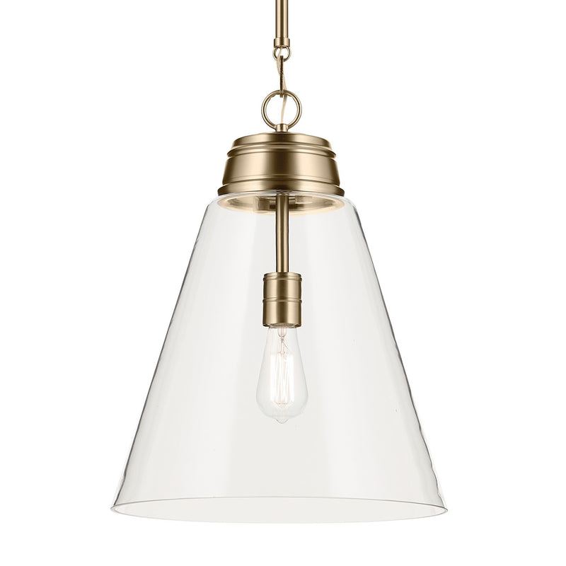 Kichler 52662CPZCLR One Light Pendant, Champagne Bronze