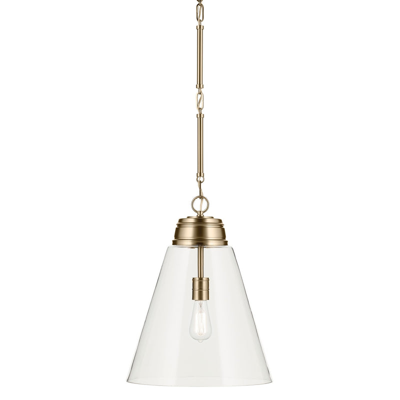 Kichler 52662CPZCLR One Light Pendant, Champagne Bronze