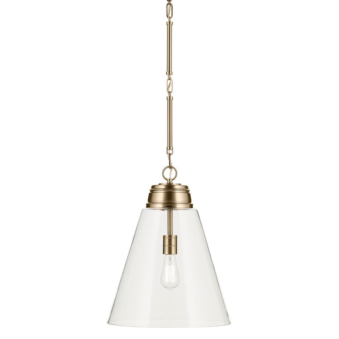 Kichler 52662CPZCLR One Light Pendant, Champagne Bronze
