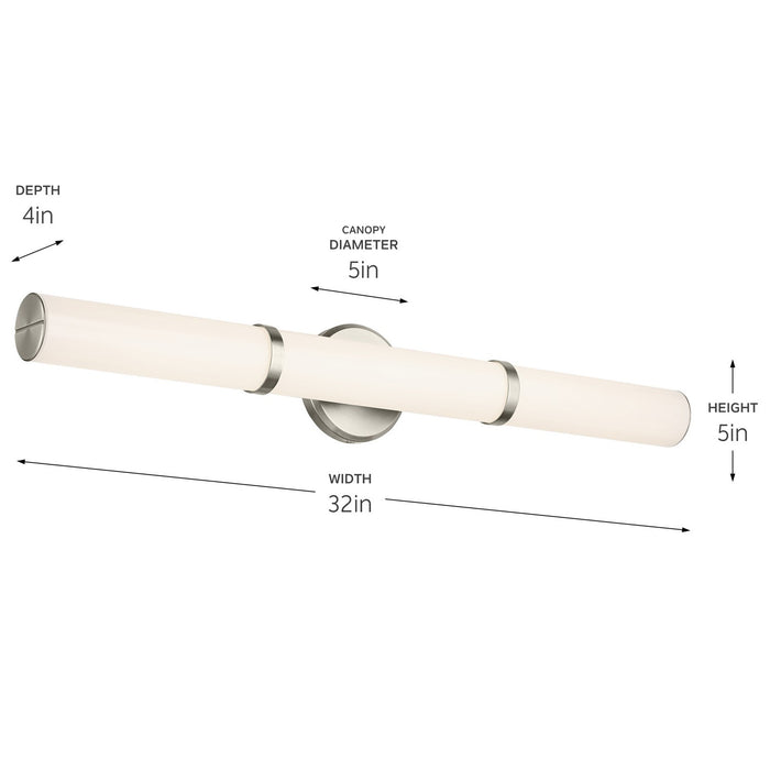 Kichler 55189NILED LED Linear Bath, Brushed Nickel