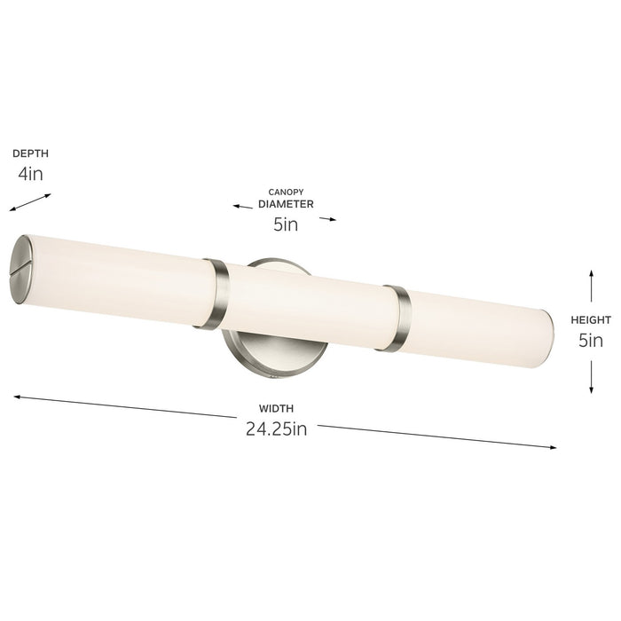 Kichler 55188NILED LED Linear Bath, Brushed Nickel