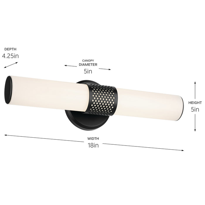 Kichler 55191BKLED LED Bath Bar, Black