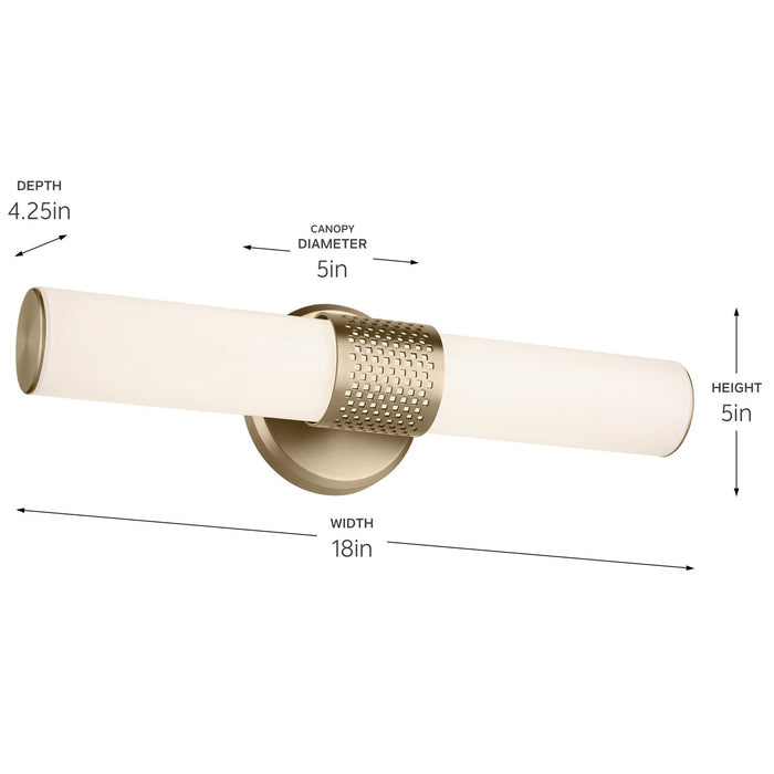 Kichler 55191CPZLED LED Bath Bar, Champagne Bronze