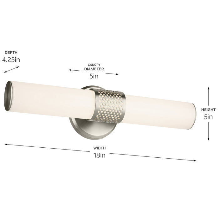 Kichler 55191NILED LED Bath Bar, Brushed Nickel