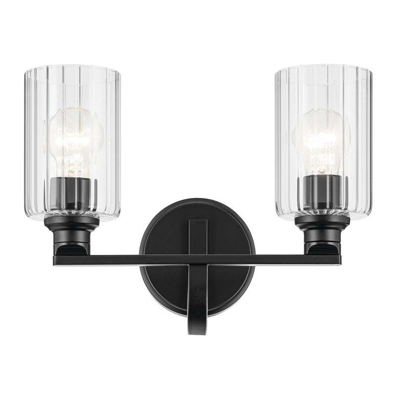 Kichler 55225BKFLU Two Light Bath, Black
