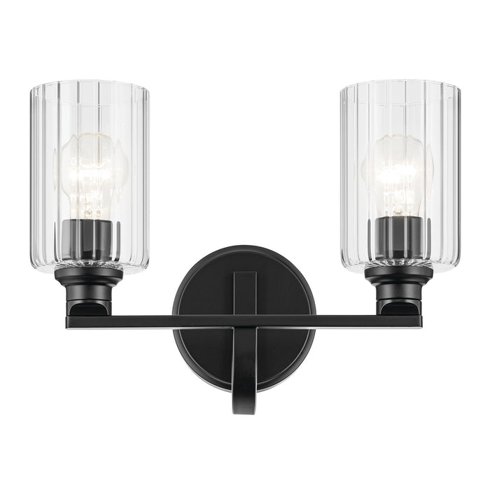Kichler 55225BKFLU Two Light Bath, Black