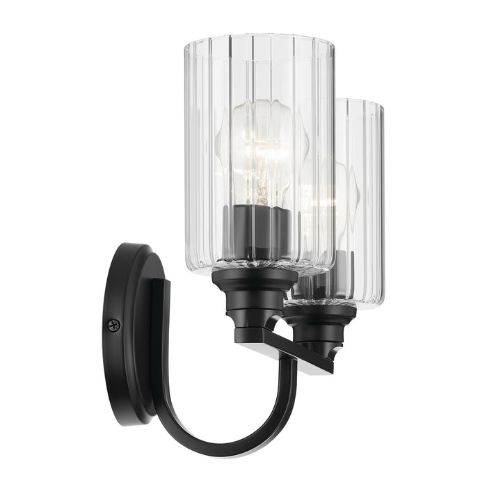 Kichler 55225BKFLU Two Light Bath, Black