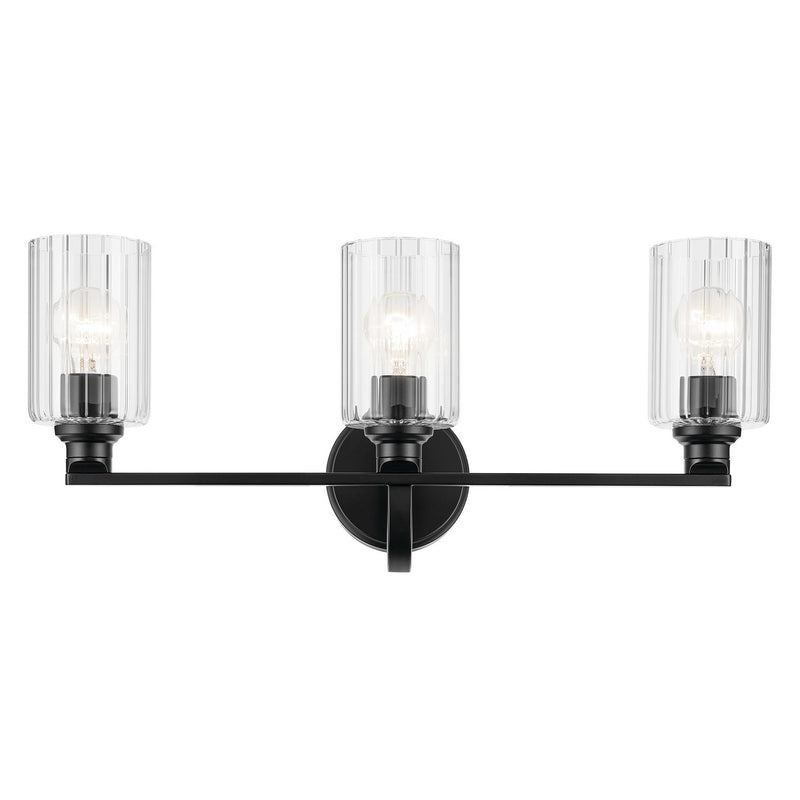 Kichler 55226BKFLU Three Light Bath, Black