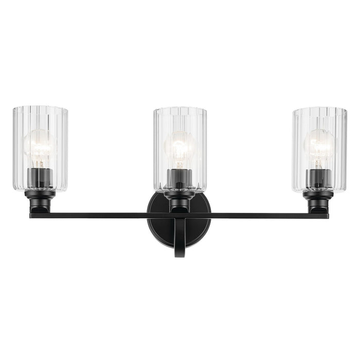 Kichler 55226BKFLU Three Light Bath, Black