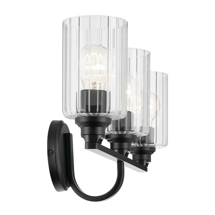 Kichler 55226BKFLU Three Light Bath, Black