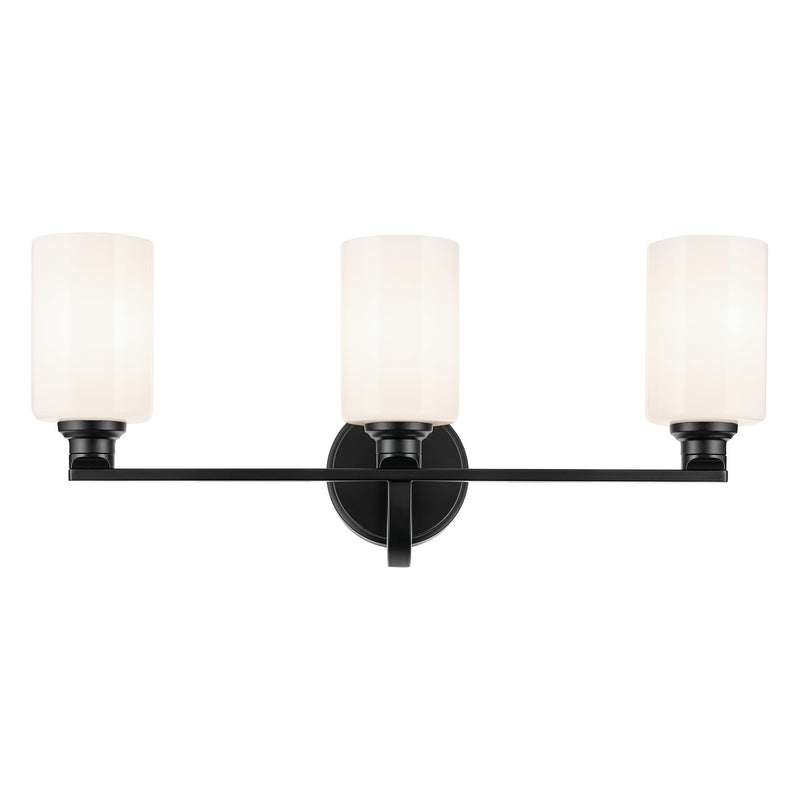 Kichler 55226BK Three Light Bath, Black