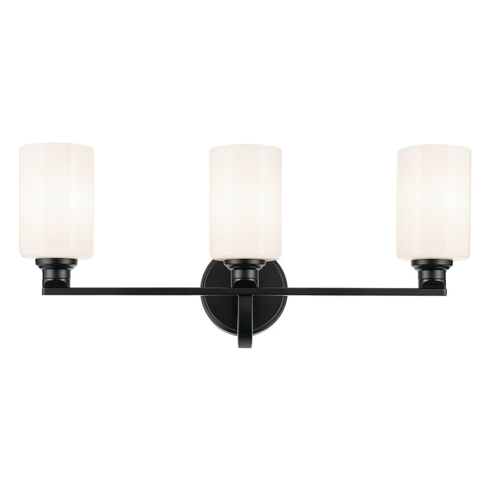 Kichler 55226BK Three Light Bath, Black