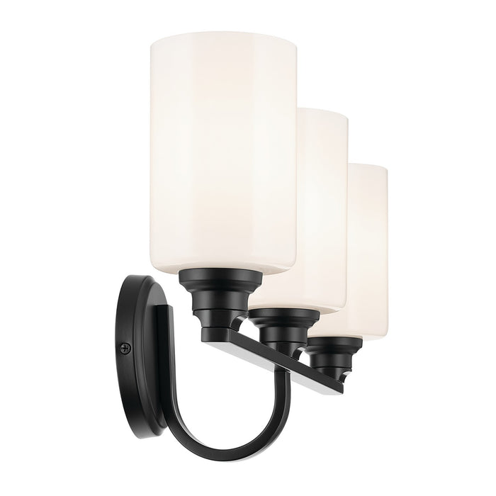 Kichler 55226BK Three Light Bath, Black