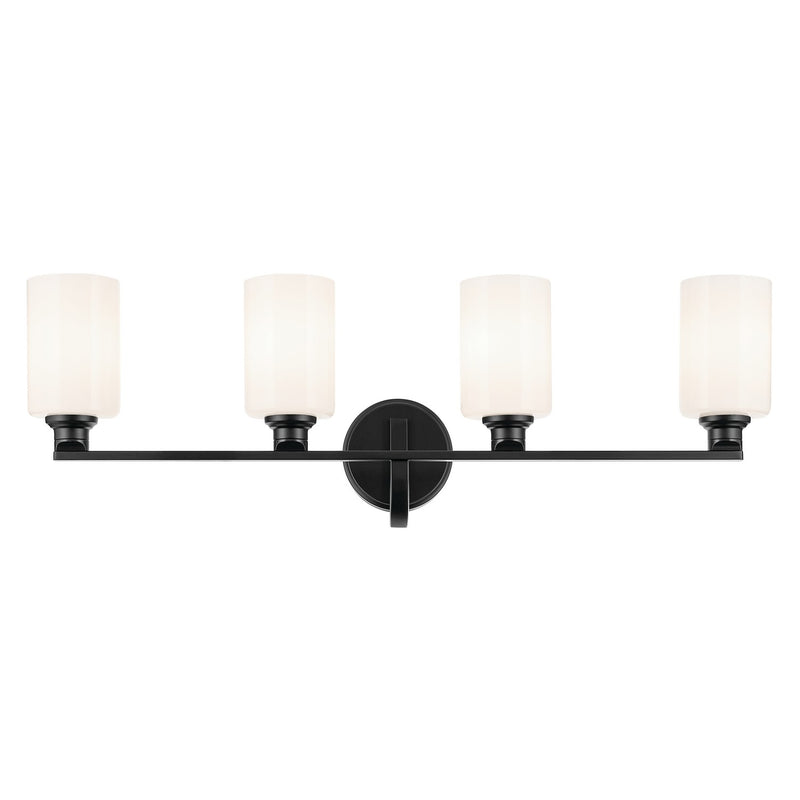 Kichler 55227BK Four Light Bath, Black