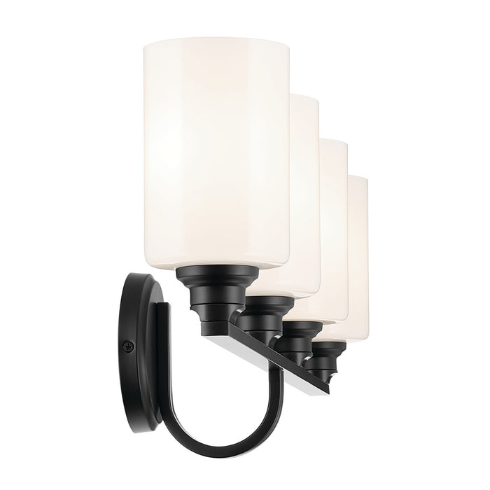 Kichler 55227BK Four Light Bath, Black