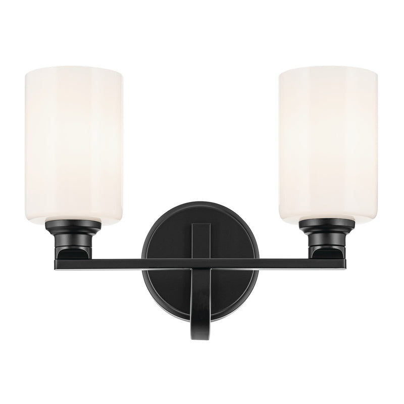 Kichler 55225BK Two Light Bath, Black