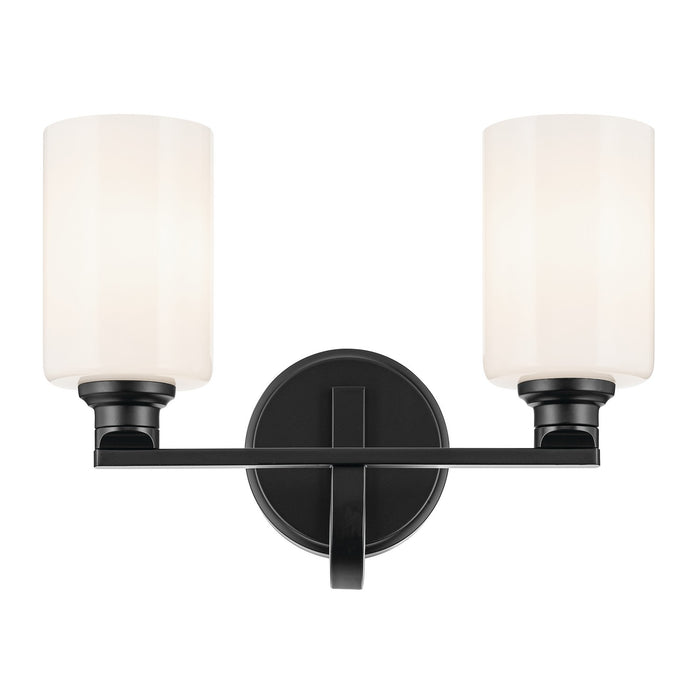 Kichler 55225BK Two Light Bath, Black