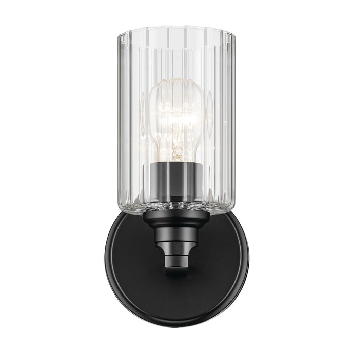 Kichler 55224BKFLU One Light Wall Sconce, Black