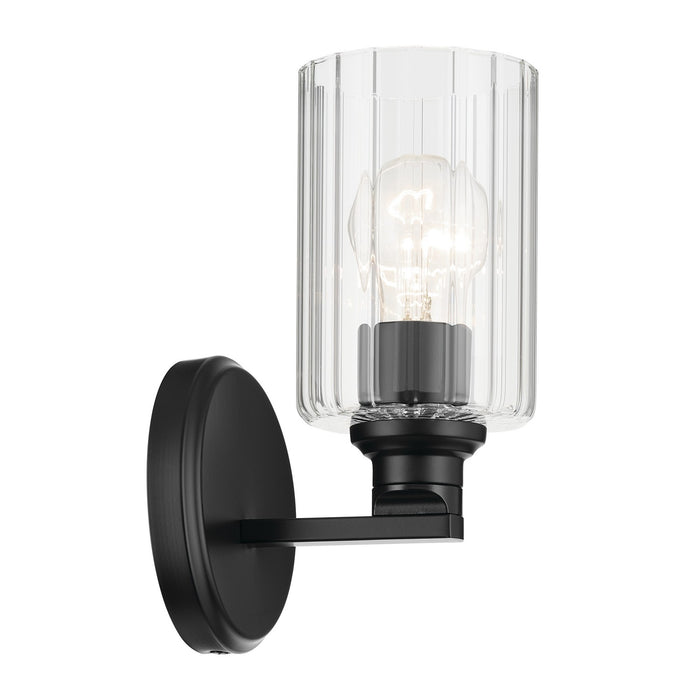 Kichler 55224BKFLU One Light Wall Sconce, Black