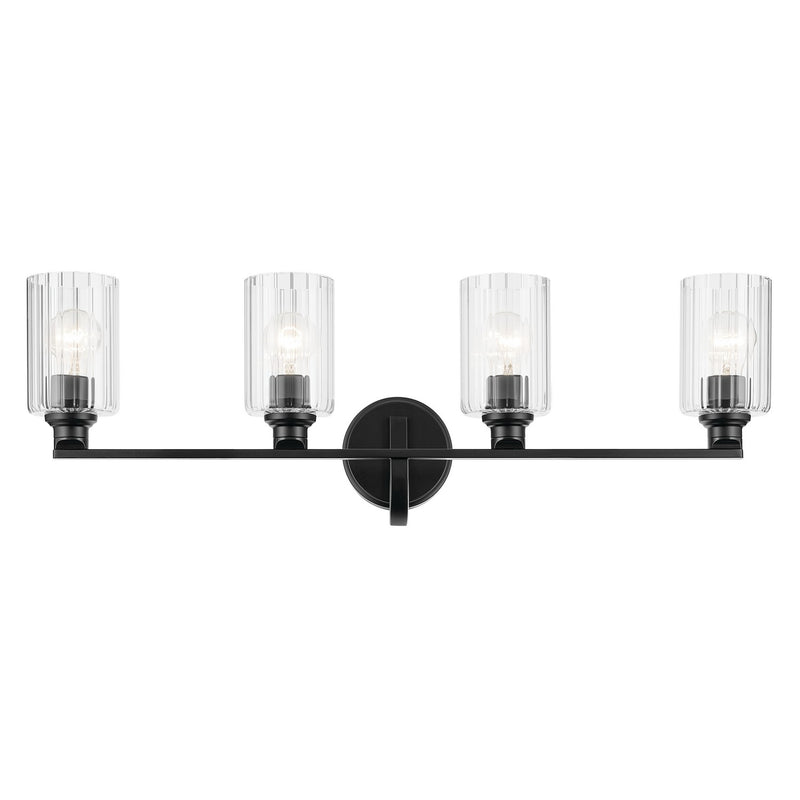 Kichler 55227BKFLU Four Light Bath, Black