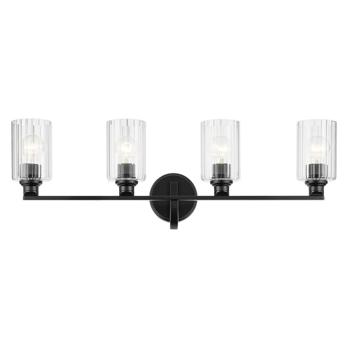 Kichler 55227BKFLU Four Light Bath, Black