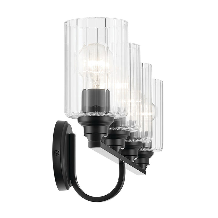 Kichler 55227BKFLU Four Light Bath, Black