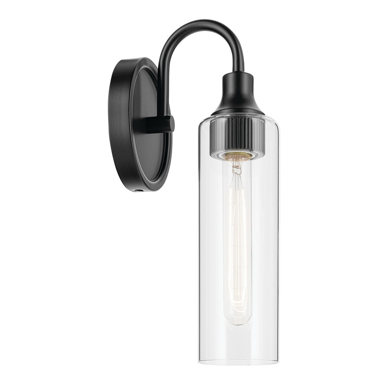 Kichler 55209BK One Light Wall Sconce, Black
