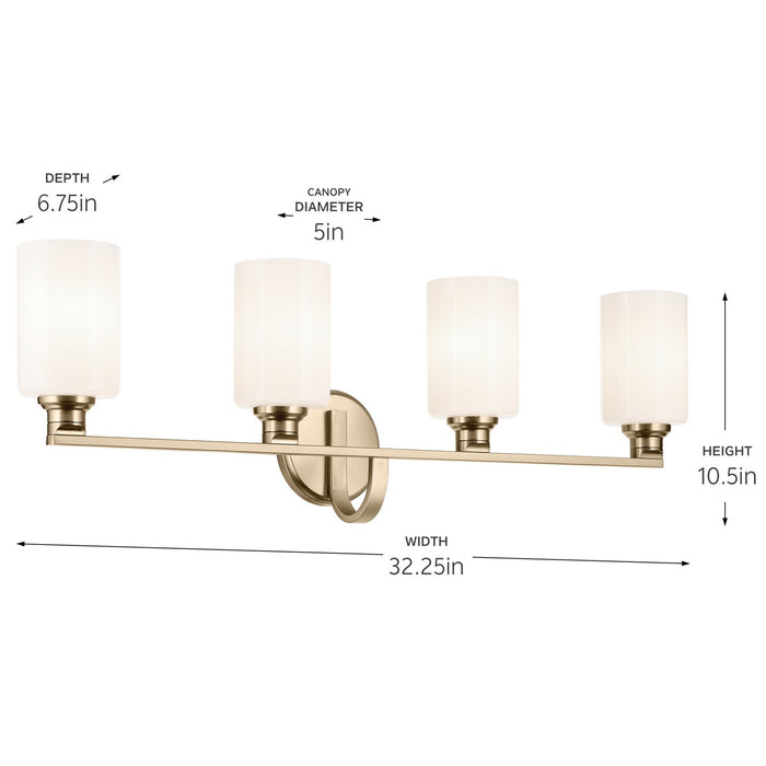Kichler 55227CPZ Four Light Bath, Champagne Bronze
