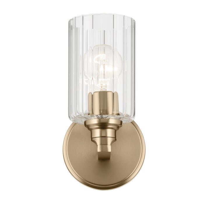 Kichler 55224CPZFLU One Light Wall Sconce, Champagne Bronze