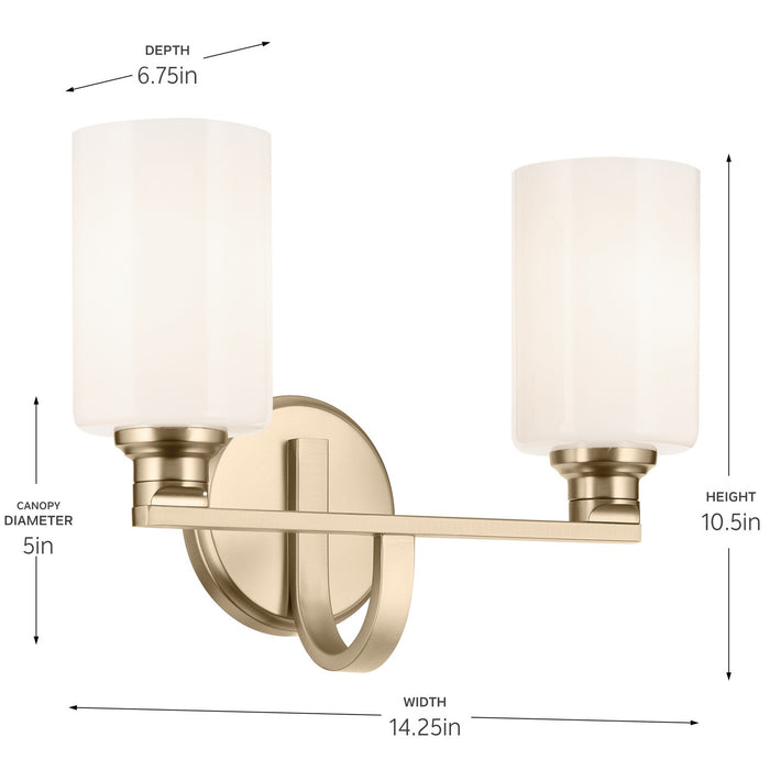 Kichler 55225CPZ Two Light Bath, Champagne Bronze