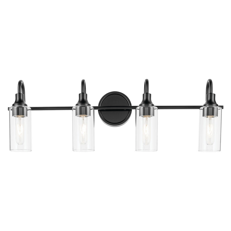 Kichler 55212BK Four Light Bath, Black