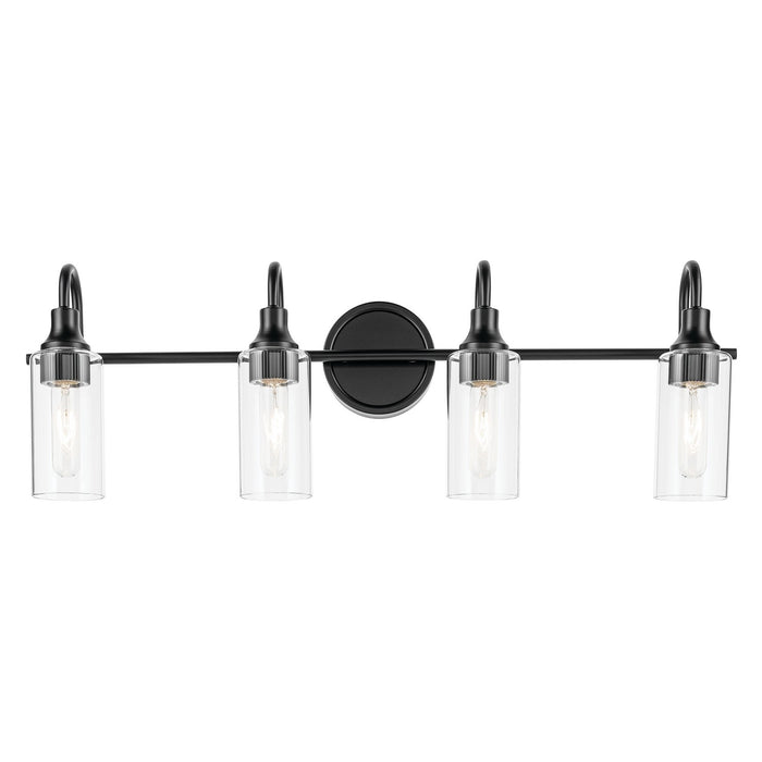 Kichler 55212BK Four Light Bath, Black