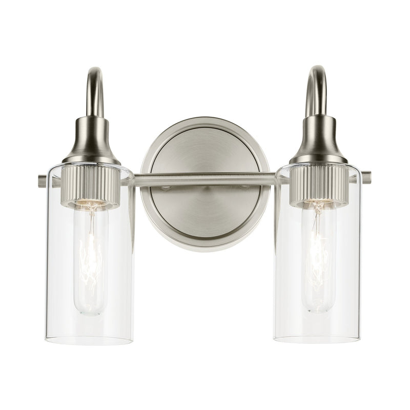 Kichler 55210NI Two Light Bath, Brushed Nickel