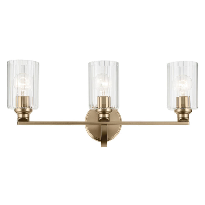 Kichler 55226CPZFLU Three Light Bath, Champagne Bronze